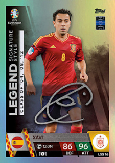 Xavi Spain Topps Match Attax EURO 2024 Legend Signature Style #LSS16